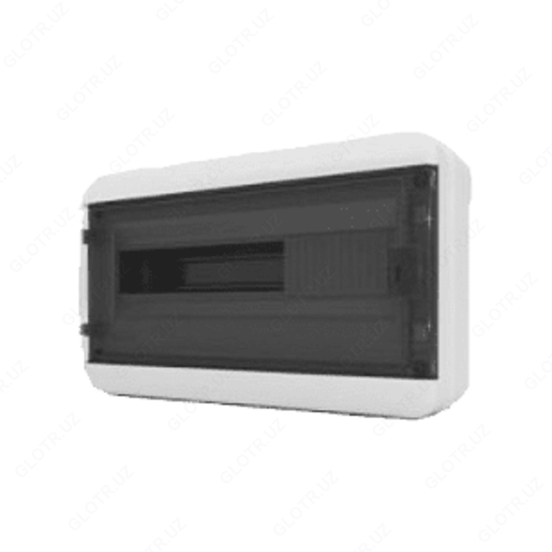 Plastmassa. tarqatish qalqon panjarasi BNS 65-36 shaffof kok 36 mod. IP65