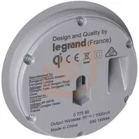  Беспроводное зарядное устройство Legrand Mosaic (алюминий) Арт. 077580 - 