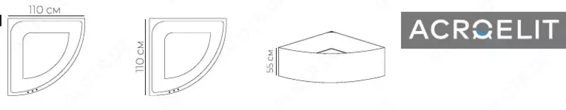 Acroelit 110/110 burchakli vanna - 1 850 000 so'm