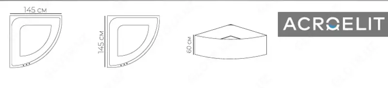 Acroelit 145/145 burchakli vanna - 2 090 000 so'm