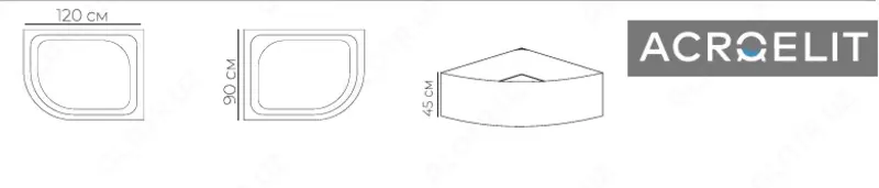  Acroelit 120/90 burchakli vanna - 