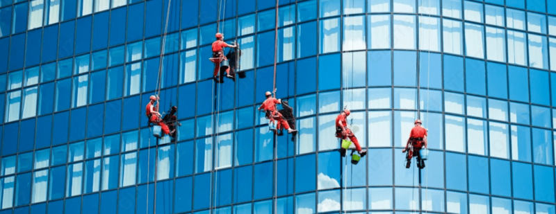 Мойка стекол - окон фасада (АЛЬПСИОН)