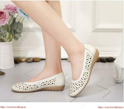 Летняя женская обувь на плоской подошве из натуральной кожи; Женская кожаная обувь; Лоферы; C вырезом слипоны; Балетки на плоской подошве без застежки.