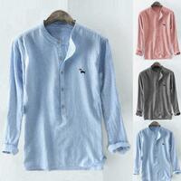 Льняная мужская рубашка