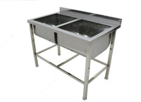 ВАННА МОЕЧНАЯ ДВОЙНАЯ ЦЕЛЬНОСВАРНАЯ. КАРКАС ИЗ НЕРЖАВЕЮЩЕГО МЕТАЛЛА