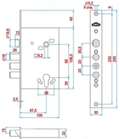  Врезной замок Эльбор ЛАЗУРИТ 1.01.27 4 класс - 