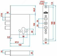 Врезной замок Эльбор ЛАЗУРИТ 1.01.07 4 класс - 175 000 сум