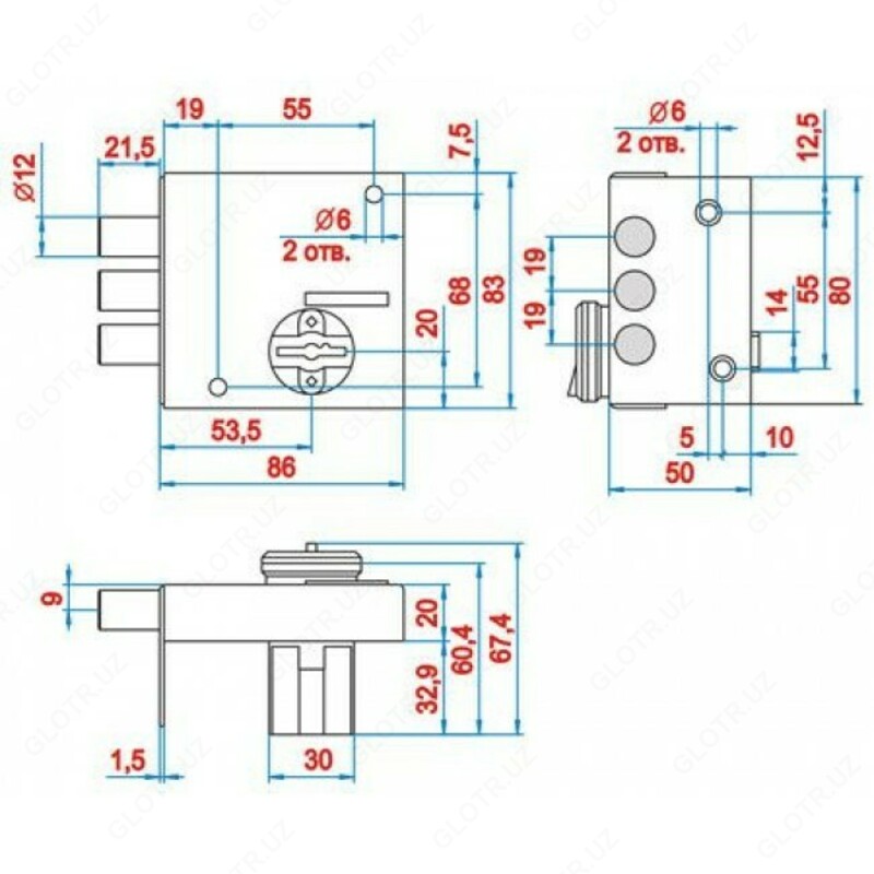 Накладной замок Эльбор КРЕМЕНЬ 1.04.51.МА 3 класс Только в розницу