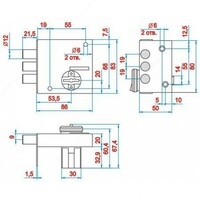Накладной замок Эльбор КРЕМЕНЬ 1.04.51.МА 3 класс Только в розницу
