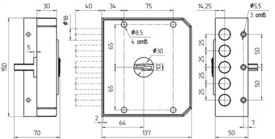 НАКЛАДНОЙ ЗАМОК МЕТТЭМ ЗН4 030.0.1 (ПР-ВО РОССИЯ) Только в розницу