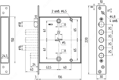 Дверной замок Меттэм ЗВ9 144.0.1 (пр-во Россия) - 234 000 сум / шт.