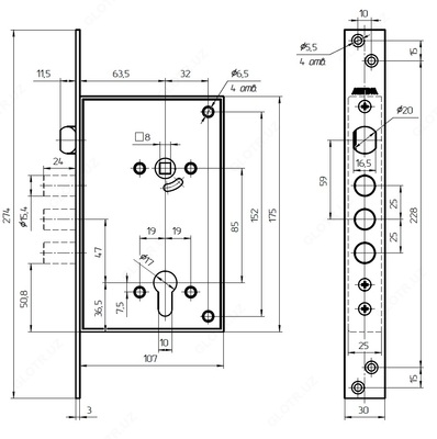 ЗАМОК МЕТТЭМ ЗВ7 718.0.0 С ФУНКЦИЕЙ АНТИПАНИКА (ПР-ВО РОССИЯ) - 199 000 сум / шт.