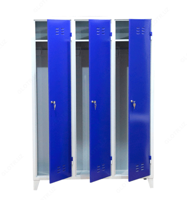ШКАФ МЕТАЛЛИЧЕСКИЙ ДЛЯ ОДЕЖДЫ ТРЕХСЕКЦИОННЫЙ
