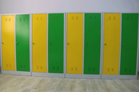  Шкаф металлический для одежды детский 2х дверный - 