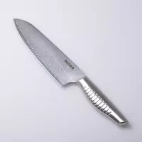 MOKA Santoku knife (Damascus) DMK-101 Японский нож Длина лезвия 180 мм Дамасская сталь