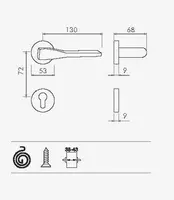  Дверная ручка NBLB28  Китай - 