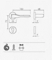  Дверная ручка NBLB30-1  Китай - 