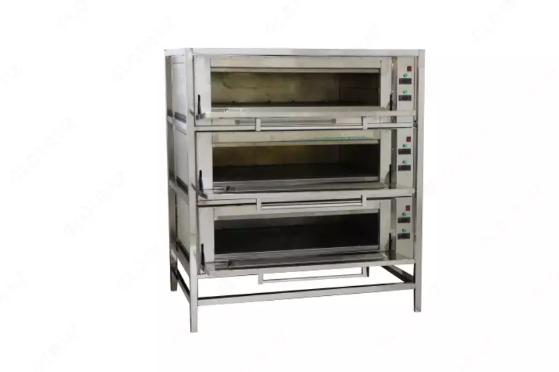 Хлебопечь Шкаф жарочный 3-х ярусный из нержавеющей стали пекарский