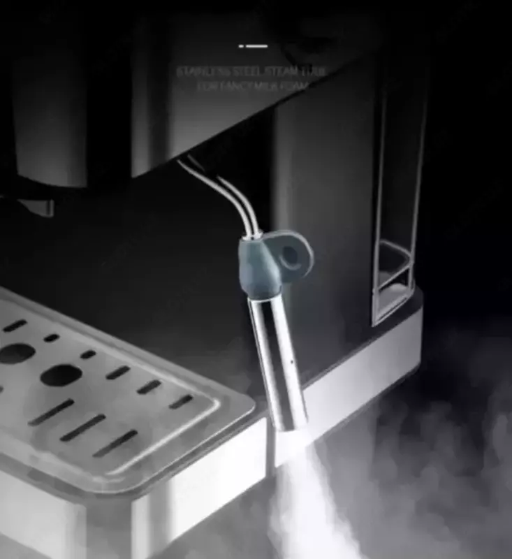   Кофеварка рожковая с капучинатором Orvica ORM-6821 (Китай) Серебристая/Черная