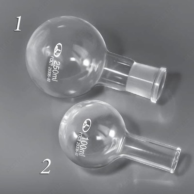 Voronkalar, tomchilar, kolbalar (nok shaklidagi, dumaloq dipli, konussimon, yassi dipli, KRN, Bunsen,