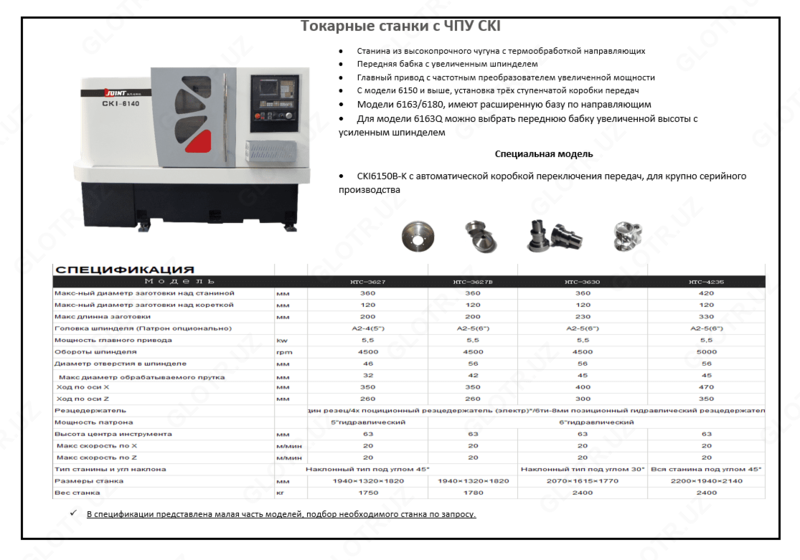 Токарные станки с ЧПУ CKI - от {0} сум