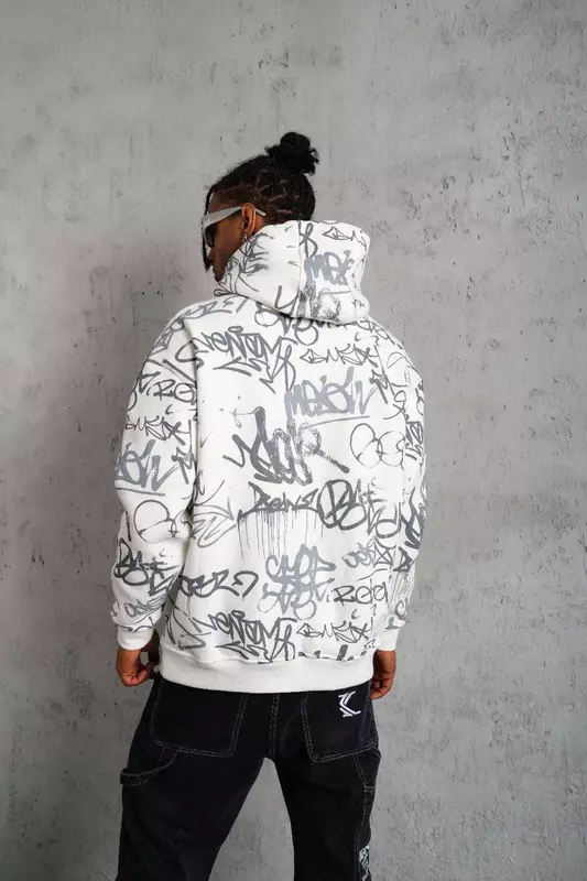 Худи с принтом и начесом - 355 000 сум