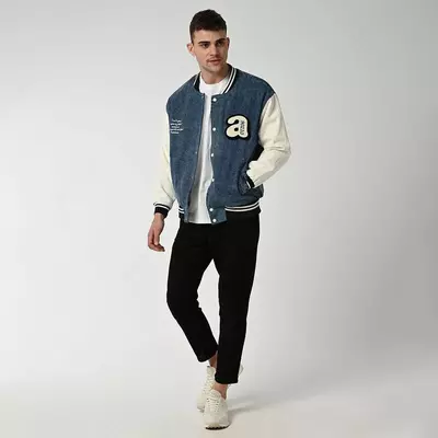 Джинсовый бомбер