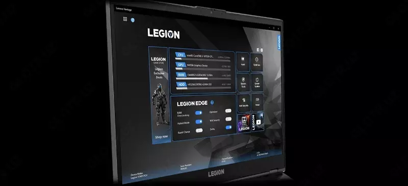 Lenovo Legion 7 16" WUXGA (1920x1200) IPS 300nits Anti-glare
