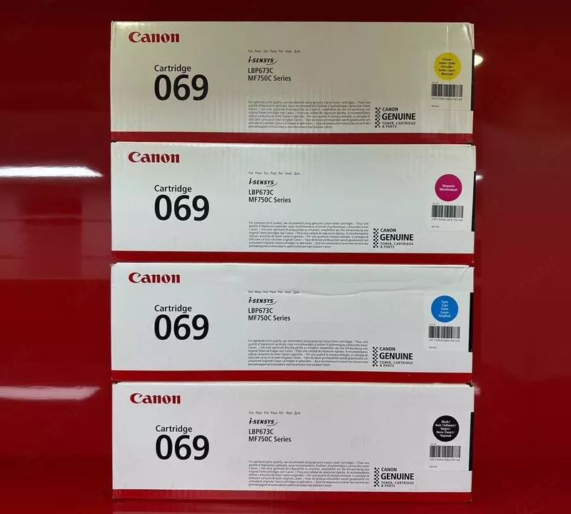 Canon Cartridge 069 (CMYK to'plami) — i-SENSYS rangli lazer printerlari uchun original toner-kartridjlar