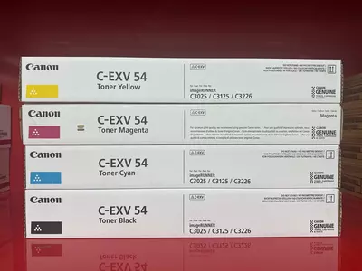Canon C-EXV 54 (CMYK комплект) — оригинальные тонер-картриджи для imageRUNNER C3025/C3125/C3226