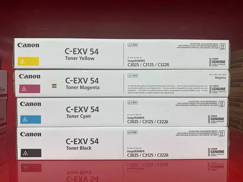Canon C-EXV 54 (CMYK комплект) — оригинальные тонер-картриджи для imageRUNNER C3025/C3125/C3226