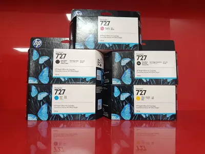 Комплект чернильных картриджей HP 727 130 мл (Magenta/Matte Black/Photo Black/Cyan/Yellow) для DesignJet