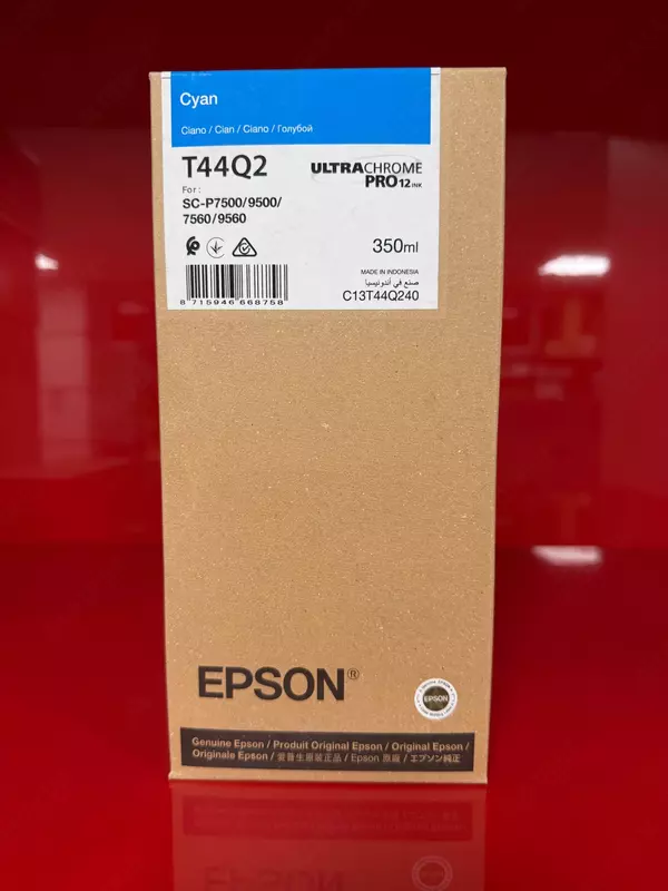 Epson UltraChrome PRO12 T44Q2 (C13T44Q240) Cyan siyoh kartridji, 350ml (SureColor SC-P7500 / SC-P9500 / 7560 / 9560 uchun)