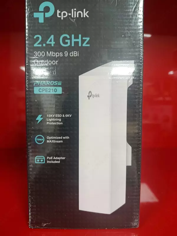 Уличная точка доступа TP-Link CPE210 Pharos, 2.4 ГГц, 300 Мбит/с, 9 дБи