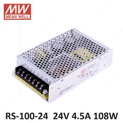 RS-100-24, quvvat manbai, 24B, 4.5A, 108W