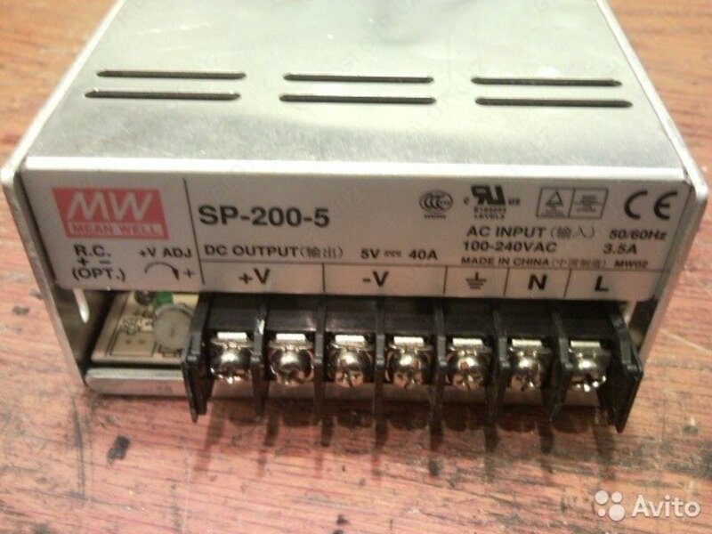 SP-200-5 Блок питания MEAN WELL
