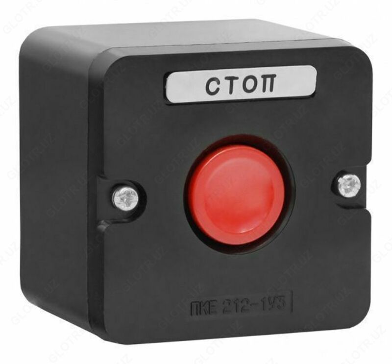 Пост кнопочный ПКЕ 212-1 У3 красная IP40 (пластик)