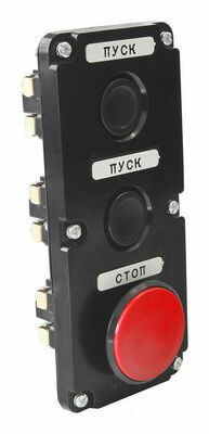 PKE 112-3 U3 tugmachali qizil qo'ziqorin IP40 (karbolit) GOST