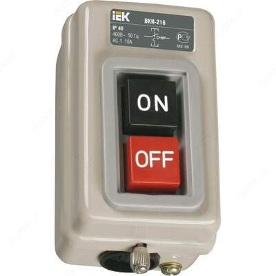 VKI-216 3r 10A 230 / 400V IP40 IEK tugmachasini bosish - 10 so'm / donadan