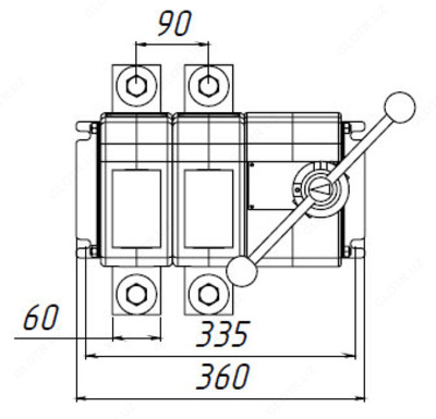 Выключатель-разъединитель ВНК-41-31130-54УХЛ3 лев.