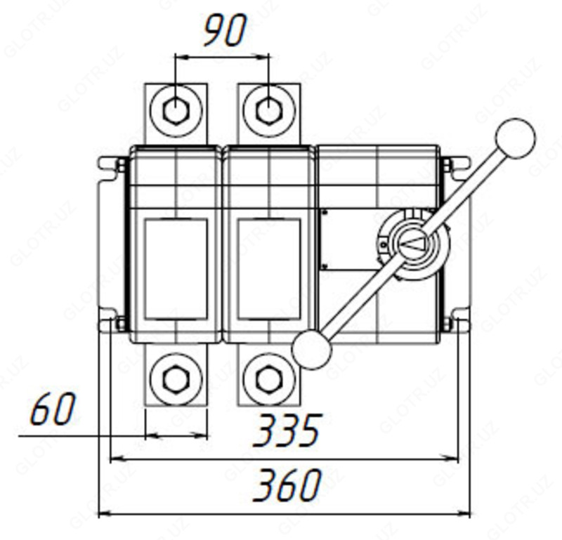 Выключатель-разъединитель ВНК-43-21131-32 УХЛ3 лев.
