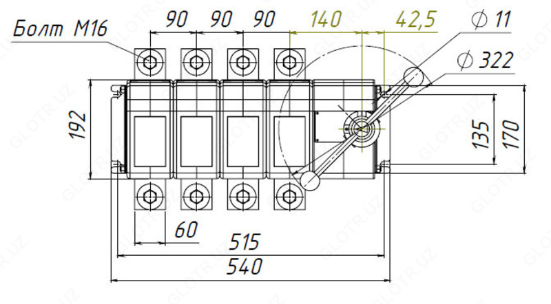 VNK-43-41130-32 UHL3 markazidan ajratgich.