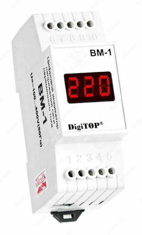 Voltmetrning raqamli VM-1 bitta fazali 220V AC DigiTop