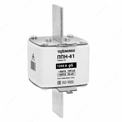 Sug'urta qistirmasi PPN41 1250A Hajmi 4A tekis pichoqlar