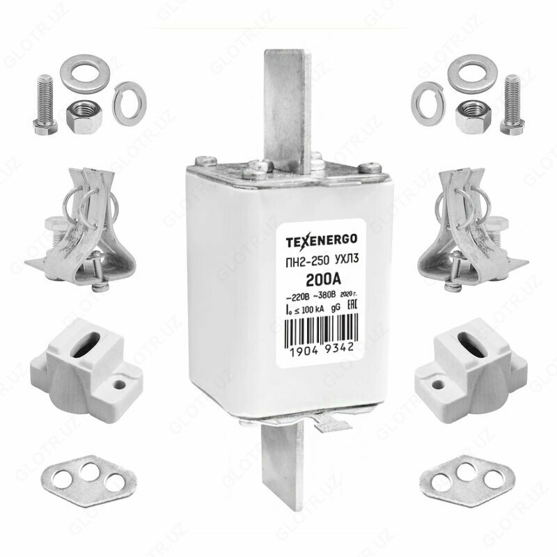 Sug'urta PN2 250/200 Kontakt poydevori (ushlagichi) va mahkamlagichlari bilan to'liq jihozlangan