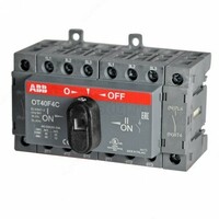 Реверсивный рубильник OT40F4C до 40A 4х-полюсный для установки на DIN-рейку или монтажную плату (с резерв. ручкой) - от {0} сум