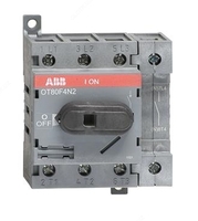 Рубильник OT80F4N2 до 80А 4х-полюсный для установки на DIN-рейку или монтажную плату (с резерв. ручкой)
