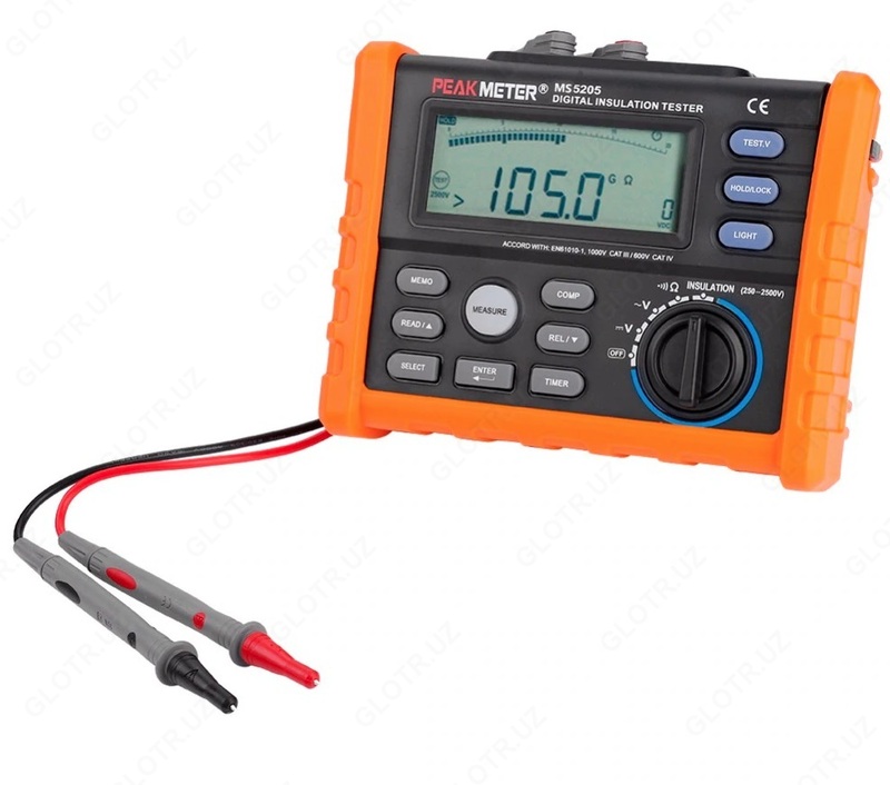 PeakMeter MS5205 - Izolyatsiyaga qarshilik ko'rsatkichi