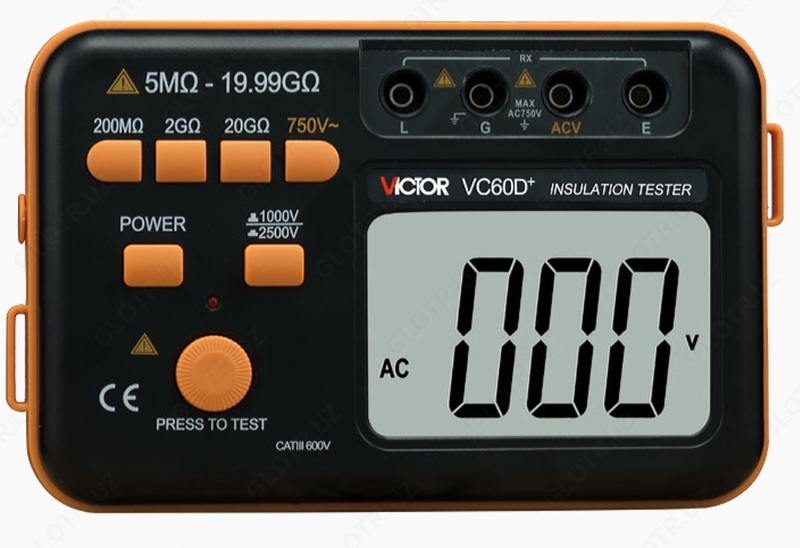 Victor VC60D+ — измеритель сопротивления изоляции