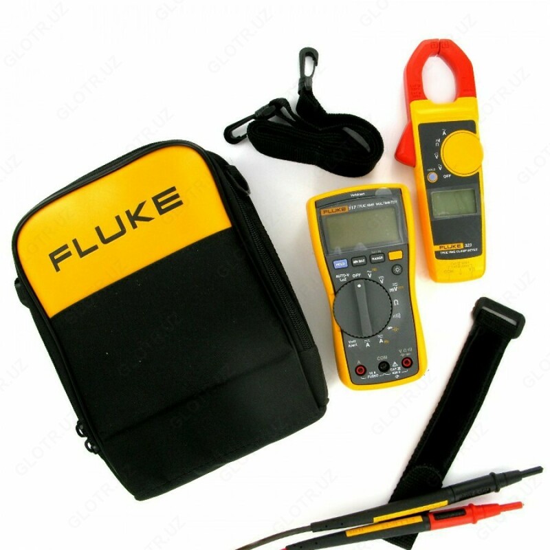 Fluke 117/323 TrueRMS multimetri va qisqich o'lchagich to'plami